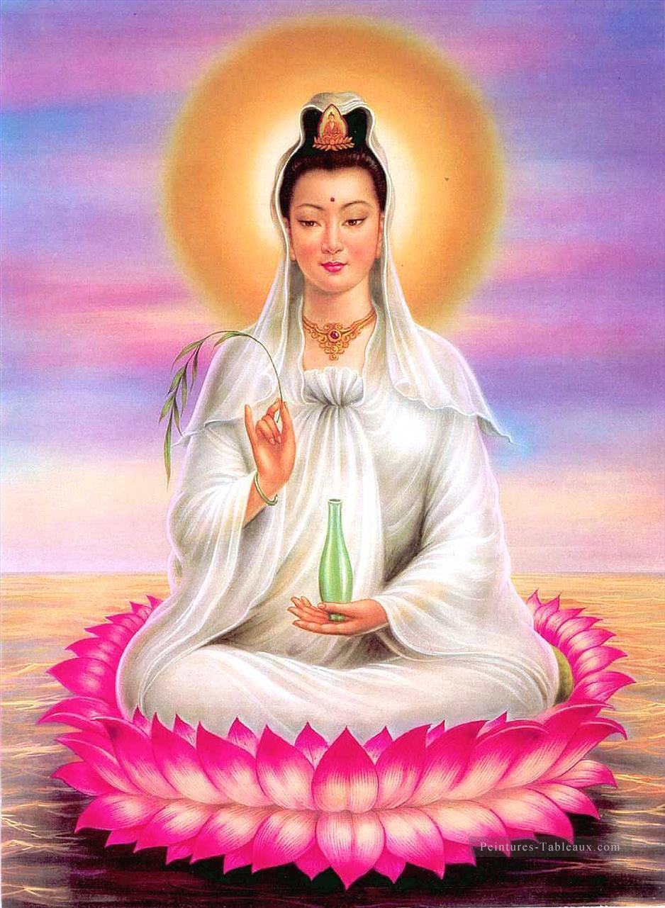 Kuan Yin la déesse de la miséricorde infinie et de la compassion bouddhisme Peintures à l'huile